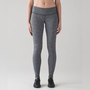 Lululemon Wunder Under Full Length Leggings Splatter Black Size 10 EUC